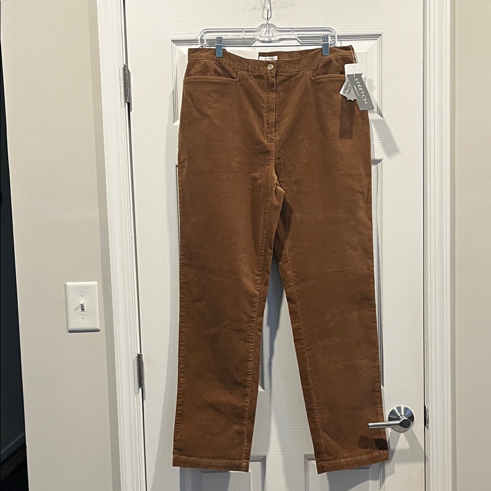 Jones‎ Corduroy Stretch Angle pocket Classic Brown Straight Leg Women's Pants